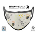 Tropical Summer Love v7 - Made in USA Mouth Cover Unisex Anti-Dust Cotton Blend Reusable & Washable Face Mask with Adjustable Sizing for Adult or Child