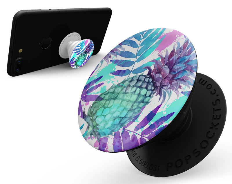 Tropical Summer Pineapple v1 - Skin Kit for PopSockets and other Smartphone Extendable Grips & Stands