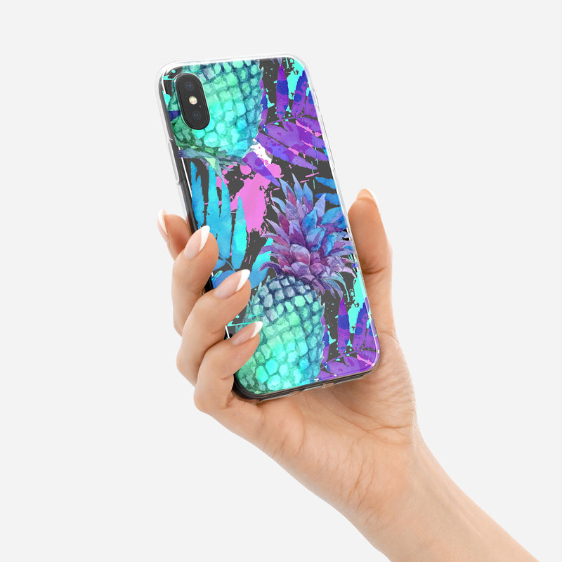Tropical Summer Pineapple v1 - Crystal Clear Hard Case for the iPhone XS MAX, XS & More (ALL AVAILABLE)