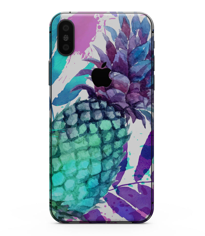 Tropical Summer Pineapple v1 - iPhone XS MAX, XS/X, 8/8+, 7/7+, 5/5S/SE Skin-Kit (All iPhones Available)