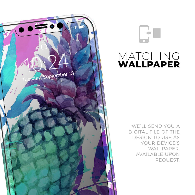 Tropical Summer Pineapple v1 // Skin-Kit compatible with the Apple iPhone 14, 13, 12, 12 Pro Max, 12 Mini, 11 Pro, SE, X/XS + (All iPhones Available)