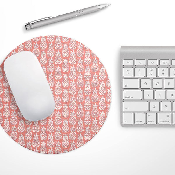 Tropical Summer Pineapple v2// WaterProof Rubber Foam Backed Anti-Slip Mouse Pad for Home Work Office or Gaming Computer Desk
