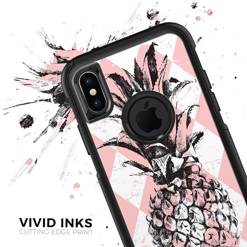 Tropical Summer Pink Pineapple v1 - Skin Kit for the iPhone OtterBox Cases
