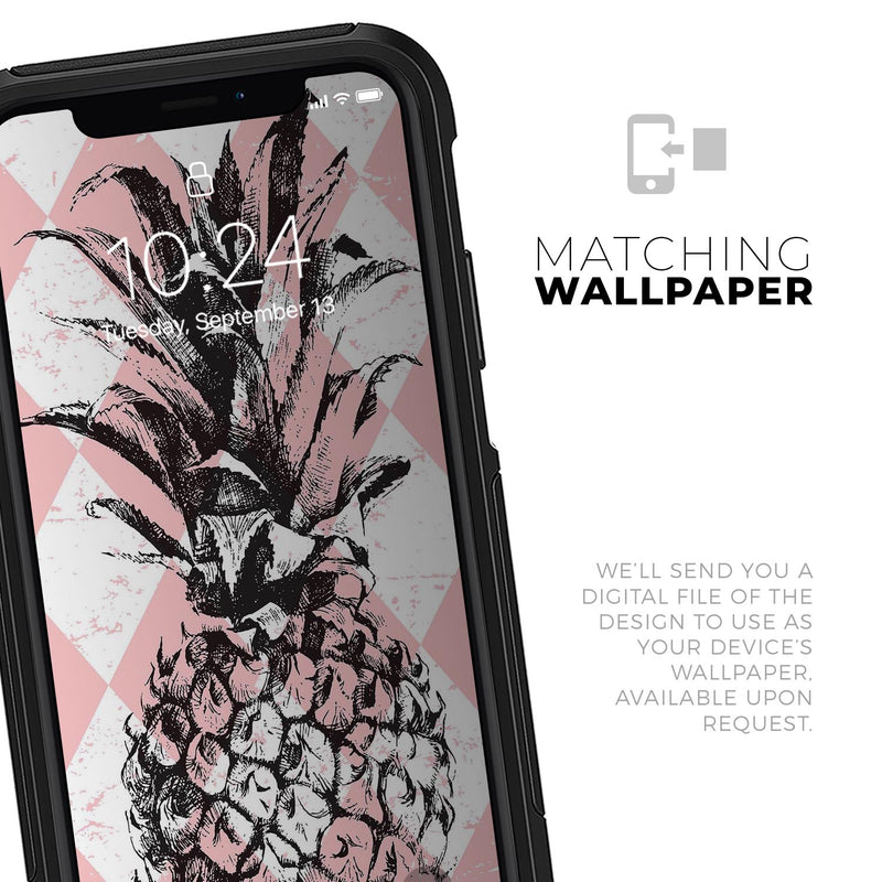 Tropical Summer Pink Pineapple v1 - Skin Kit for the iPhone OtterBox Cases