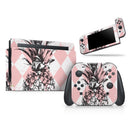 Tropical Summer Pink Pineapple v1 // Skin Decal Wrap Kit for Nintendo Switch Console & Dock, Joy-Cons, Pro Controller, Lite, 3DS XL, 2DS XL, DSi, or Wii - Vinyl Skin Wrap for Nintendo Switch 2, OLED, Lite, Pro Controller, Wii & Classic Handhelds