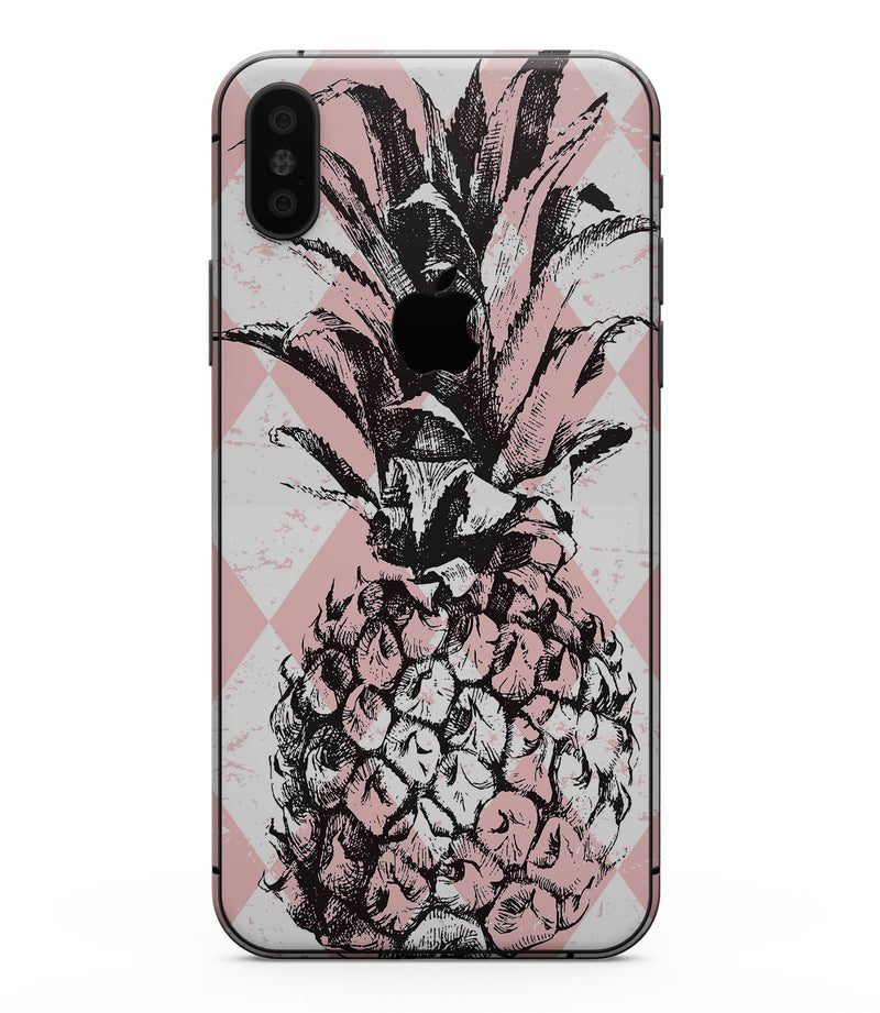 Tropical Summer Pink Pineapple v1 - iPhone XS MAX, XS/X, 8/8+, 7/7+, 5/5S/SE Skin-Kit (All iPhones Available)
