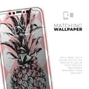 Tropical Summer Pink Pineapple v1 - Protective Skin Wrap & Decal – Compatible with iPhone SE to iPhone 17 Pro Max (All Models)