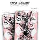 Tropical Summer Pink Pineapple v1 - Protective Skin Wrap & Decal – Compatible with iPhone SE to iPhone 17 Pro Max (All Models)