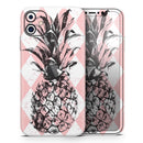 Tropical Summer Pink Pineapple v1 - Protective Skin Wrap & Decal – Compatible with iPhone SE to iPhone 17 Pro Max (All Models)