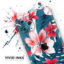 Tropical Summer Vivid Floral - Protective Skin Wrap & Decal – Compatible with iPhone SE to iPhone 17 Pro Max (All Models)