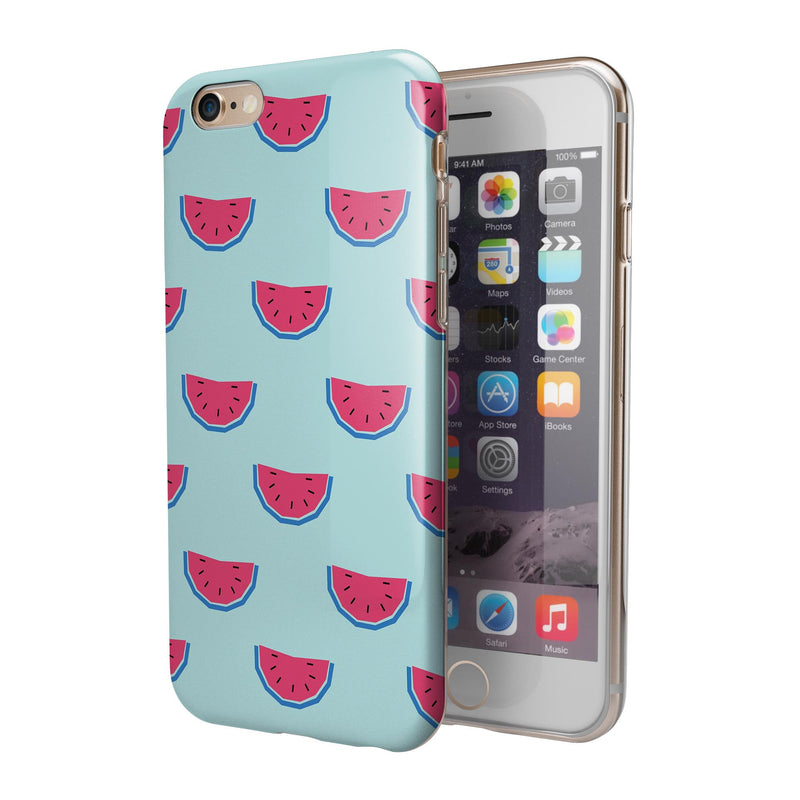 Tropical Summer WaterMelins v1 iPhone 6/6s or 6/6s Plus 2-Piece Hybrid INK-Fuzed Case