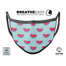 Tropical Summer WaterMelins v1 - Made in USA Mouth Cover Unisex Anti-Dust Cotton Blend Reusable & Washable Face Mask with Adjustable Sizing for Adult or Child