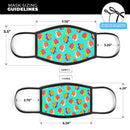 Tropical Twist Fishies v12 - Made in USA Mouth Cover Unisex Anti-Dust Cotton Blend Reusable & Washable Face Mask with Adjustable Sizing for Adult or Child