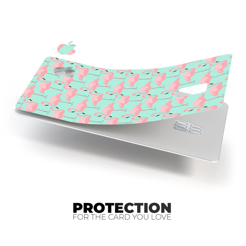 Tropical Twist Flamingos v7 - Premium Protective Decal Skin-Kit for the Apple Credit Card
