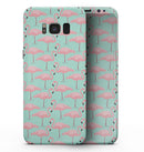 Tropical Twist Flamingos v7 - Samsung Galaxy S8 Full-Body Skin Kit