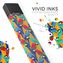 Tropical Twist Parrots v2 - Premium Decal Protective Skin-Wrap Sticker compatible with the Juul Labs vaping device