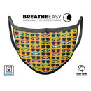 Tropical Twist Sunglasses v3 - Made in USA Mouth Cover Unisex Anti-Dust Cotton Blend Reusable & Washable Face Mask with Adjustable Sizing for Adult or Child
