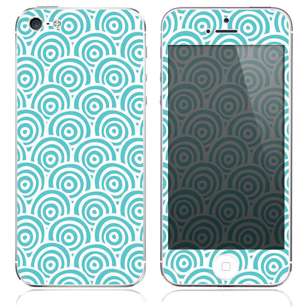 Turquoise Circles Skin for the iPhone 3gs, 4/4s, 5, 5s or 5c