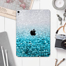 Turquoise & Silver Glimmer Fade - Full Body Skin Decal for the Apple iPad Pro 12.9", 11", 10.5", 9.7", Air or Mini (All Models Available)