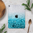 Turquoise & Silver Glimmer Fade - Full Body Skin Decal for the Apple iPad Pro 12.9", 11", 10.5", 9.7", Air or Mini (All Models Available)