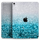 Turquoise & Silver Glimmer Fade - Full Body Skin Decal for the Apple iPad Pro 12.9", 11", 10.5", 9.7", Air or Mini (All Models Available)