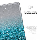 Turquoise & Silver Glimmer Fade - Full Body Skin Decal for the Apple iPad Pro 12.9", 11", 10.5", 9.7", Air or Mini (All Models Available)