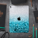 Turquoise & Silver Glimmer Fade - Full Body Skin Decal for the Apple iPad Pro 12.9", 11", 10.5", 9.7", Air or Mini (All Models Available)