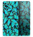 Turquoise Butterfly Bundle - Skin-Kit for the Samsung Galaxy S-Series S20, S20 Plus, S20 Ultra , S10 & others (All Galaxy Devices Available)