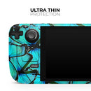 Turquoise Butterfly Bundle // Full Body Skin Decal Wrap Kit for the Steam Deck handheld gaming computer