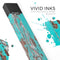 Turquoise Chipped Paint on Wood - Premium Decal Protective Skin-Wrap Sticker compatible with the Juul Labs vaping device