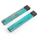 Turquoise Chipped Paint on Wood - Premium Decal Protective Skin-Wrap Sticker compatible with the Juul Labs vaping device