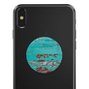 Turquoise Chipped Paint on Wood - Skin Kit for PopSockets and other Smartphone Extendable Grips & Stands