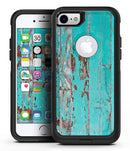 Turquoise Chipped Paint on Wood - iPhone 7 or 8 OtterBox Case & Skin Kits