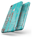 Turquoise Chipped Paint on Wood - Skin-kit for the iPhone 8 or 8 Plus