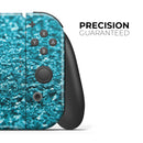 Turquoise Glimmer // Skin Decal Wrap Kit for Nintendo Switch Console & Dock, Joy-Cons, Pro Controller, Lite, 3DS XL, 2DS XL, DSi, or Wii - Vinyl Skin Wrap for Nintendo Switch 2, OLED, Lite, Pro Controller, Wii & Classic Handhelds