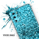 Turquoise Glimmer - Skin-Kit for the Samsung Galaxy S-Series S20, S20 Plus, S20 Ultra , S10 & others (All Galaxy Devices Available)
