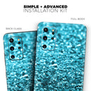 Turquoise Glimmer - Skin-Kit for the Samsung Galaxy S-Series S20, S20 Plus, S20 Ultra , S10 & others (All Galaxy Devices Available)