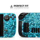 Turquoise Glimmer // Full Body Skin Decal Wrap Kit for the Steam Deck handheld gaming computer