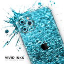 Turquoise Glimmer - Protective Skin Wrap & Decal – Compatible with iPhone SE to iPhone 17 Pro Max (All Models)