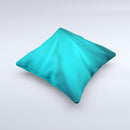 Turquoise Highlighted Swirl Ink-Fuzed Decorative Throw Pillow