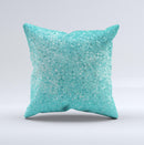 Turquoise Mosaic Tiled Ink-Fuzed Decorative Throw Pillow