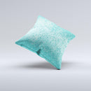 Turquoise Mosaic Tiled Ink-Fuzed Decorative Throw Pillow