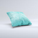 Turquoise Mosaic Tiled Ink-Fuzed Decorative Throw Pillow