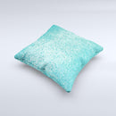 Turquoise Mosaic Tiled Ink-Fuzed Decorative Throw Pillow