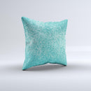 Turquoise Mosaic Tiled Ink-Fuzed Decorative Throw Pillow
