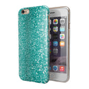 Turquoise Unfoced Glimmer iPhone 6/6s or 6/6s Plus 2-Piece Hybrid INK-Fuzed Case