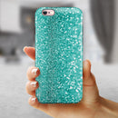 Turquoise Unfoced Glimmer iPhone 6/6s or 6/6s Plus 2-Piece Hybrid INK-Fuzed Case