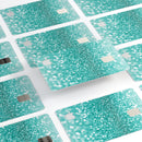Turquoise Unfoced Glimmer - Premium Protective Decal Skin-Kit for the Apple Credit Card
