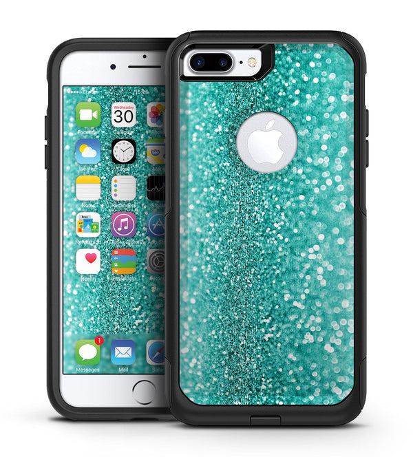Turquoise Unfoced Glimmer - iPhone 7 or 7 Plus Commuter Case Skin Kit