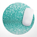 Turquoise Unfocused Glimmer// WaterProof Rubber Foam Backed Anti-Slip Mouse Pad for Home Work Office or Gaming Computer Desk